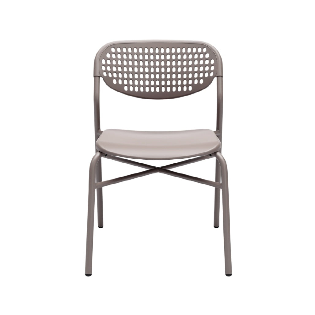 Modern Lightweight Folding Chair with Perforated Backrest